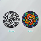 Artopus Sand Art Resin Coaster Kit – Floral Mandala