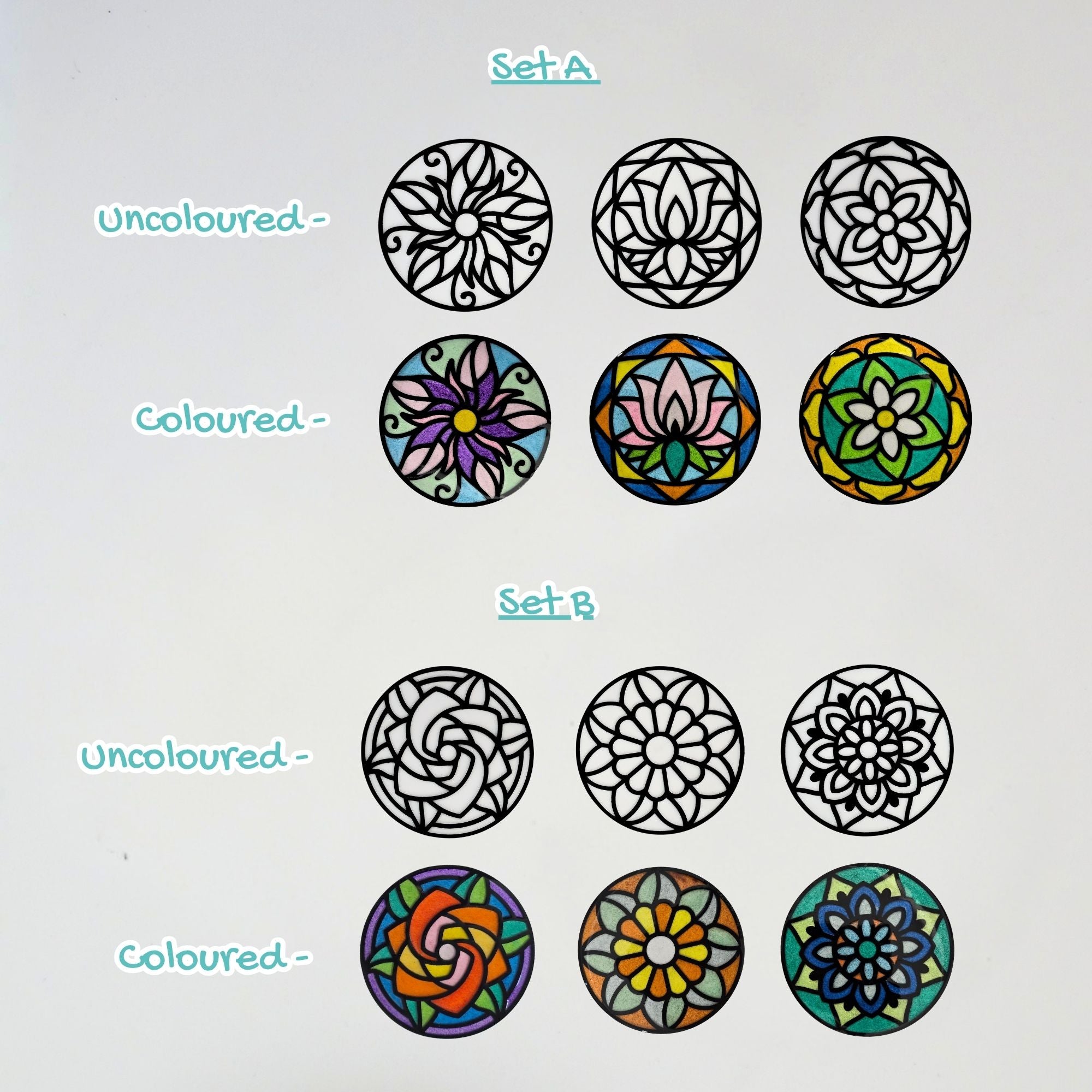 Artopus Sand Art Resin Coaster Kit – Floral Mandala