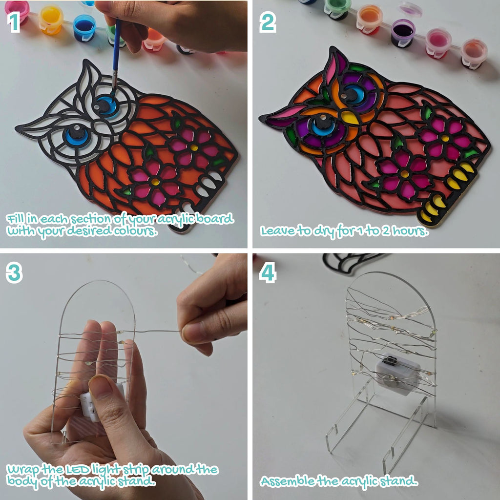 Artopus LED Stained Glass Stand Kit – Animal Series